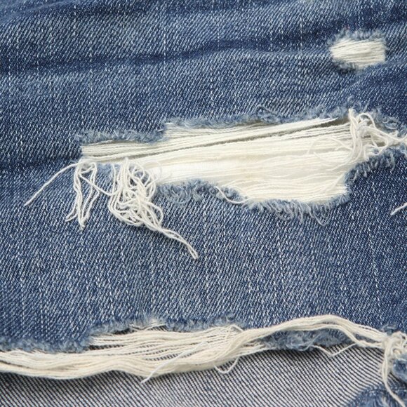 AE American Eagle Outfitters Jean Shorts High Rise Shortie Cut Off Denim Ripped - Picture 9 of 9